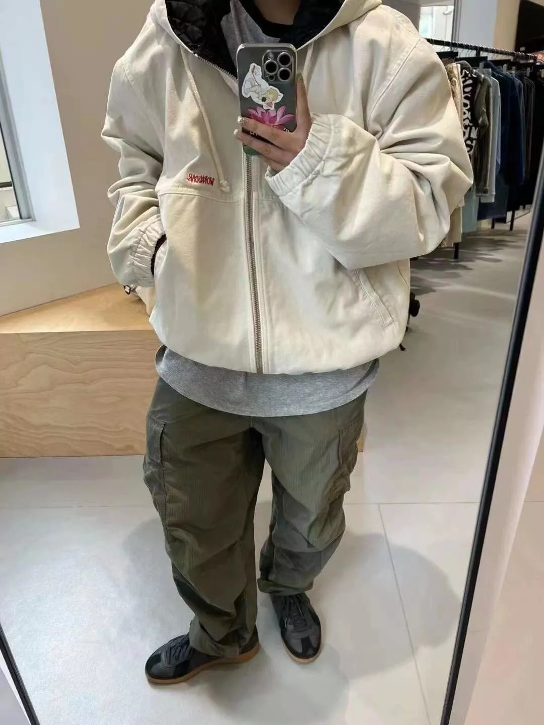 스투시 24FW 워싱 빈티지 로고 자수 집업 코튼 재킷 상세 이미지 28