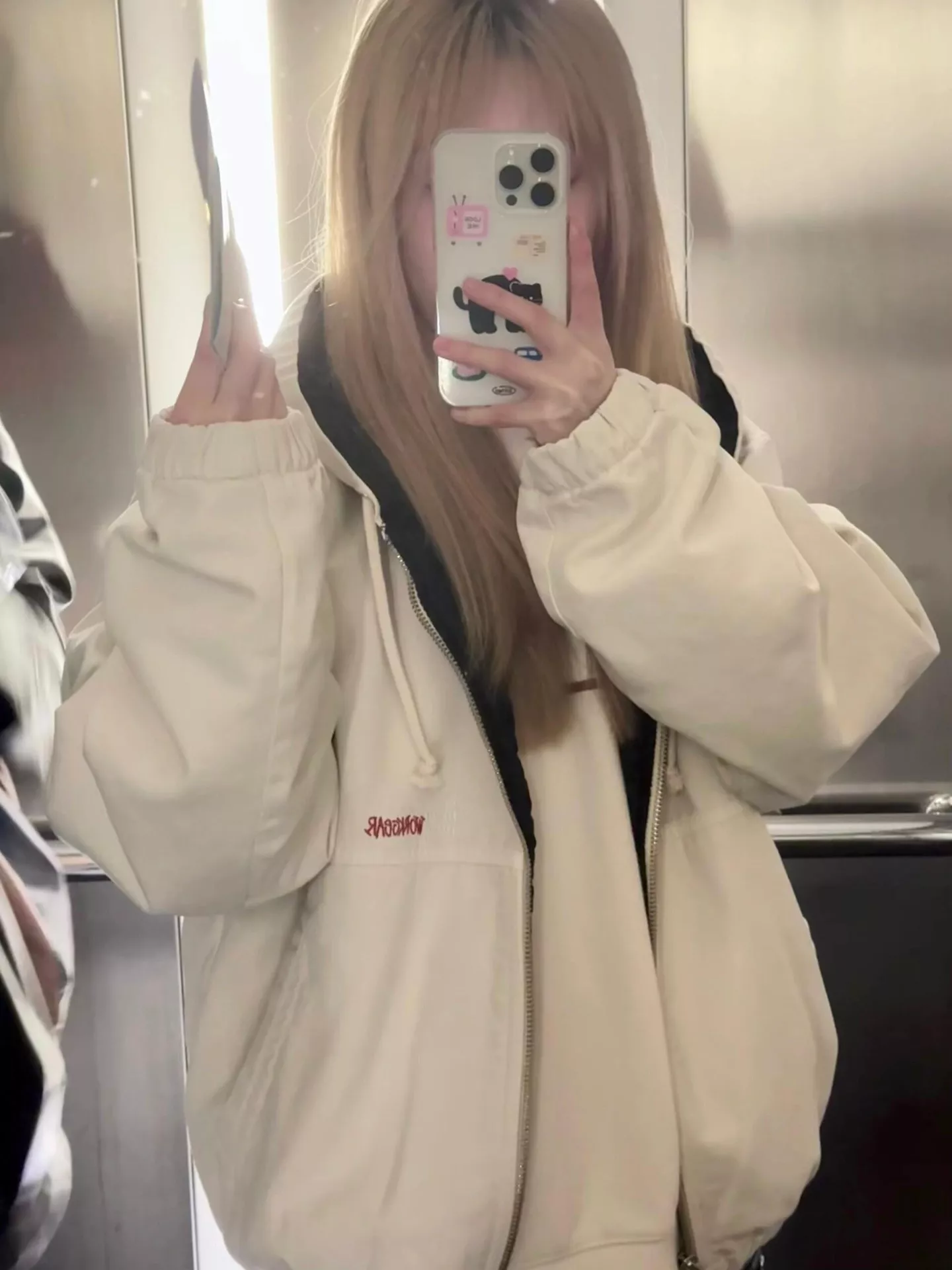 스투시 24FW 워싱 빈티지 로고 자수 집업 코튼 재킷 상세 이미지 32