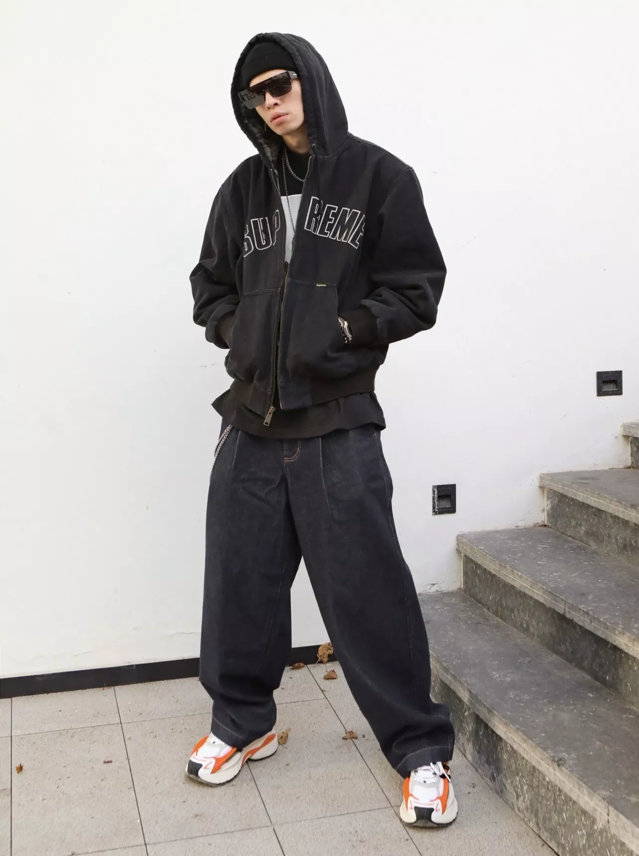 슈프림 FW25 리플렉티브 아치 로고 후드 워크 재킷 상세 이미지 41