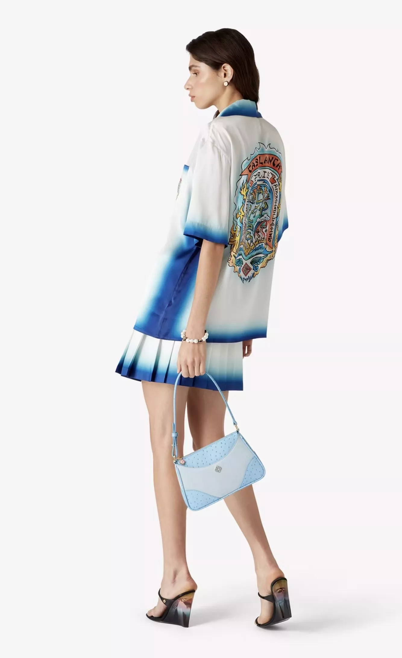 카사블랑카 2025SS 그라데이션 플리츠 미니 스커트 상세 이미지 13
