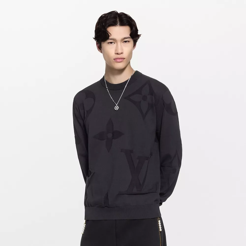 루이비통 모노그램 코튼 라운드넥 긴소매 상세 이미지 10