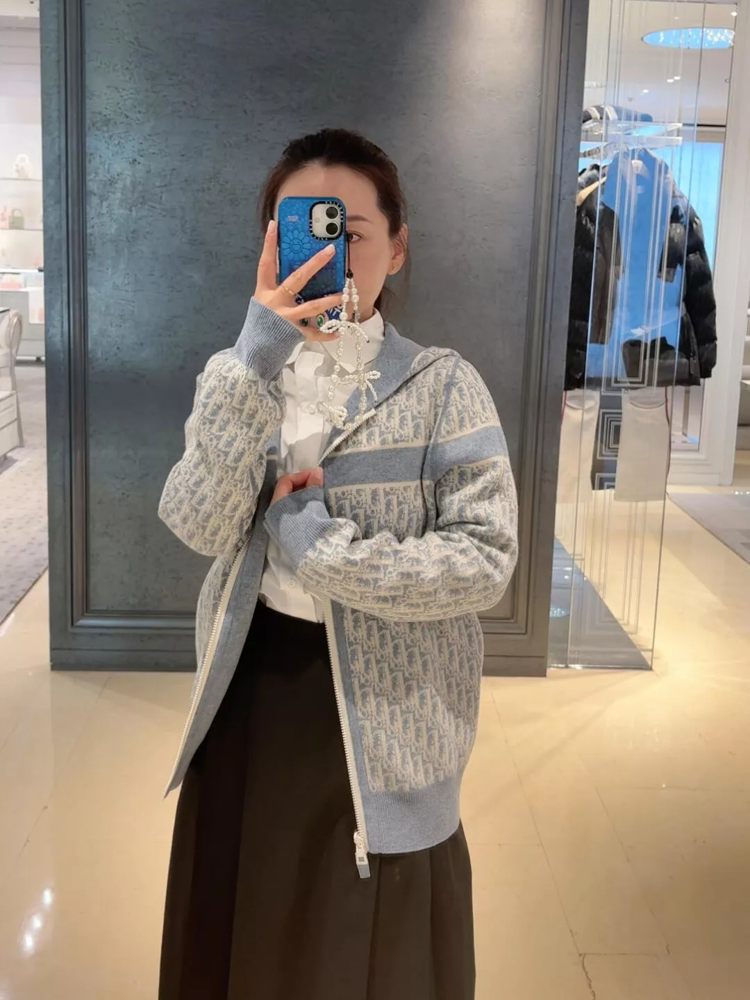 디올 양면 후드 집업 가디건 상세 이미지 18