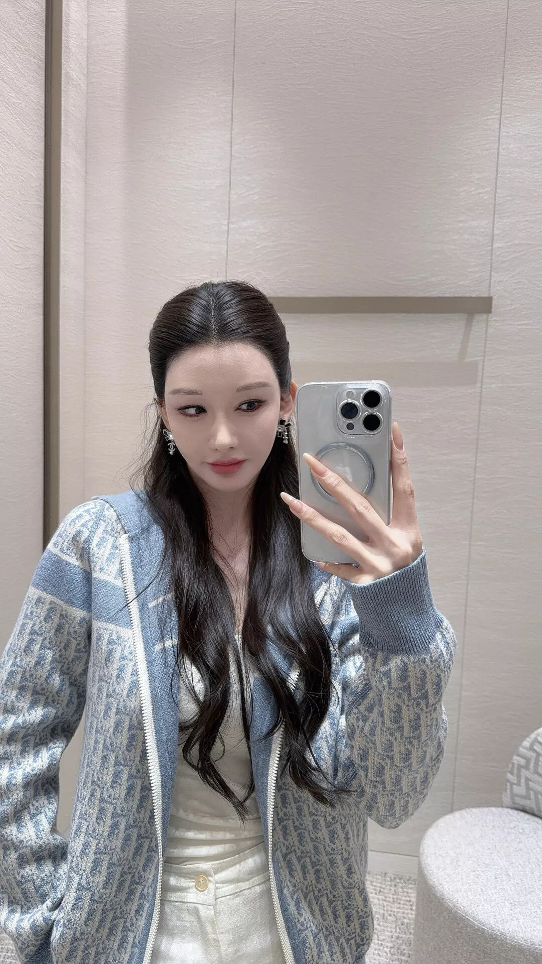 디올 양면 후드 집업 가디건 상세 이미지 17