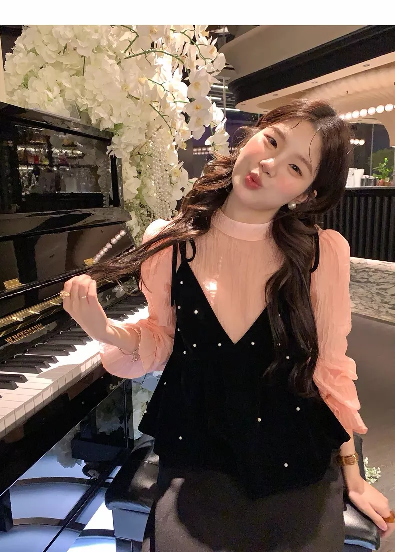 노브랜드 진주 포인트 끈나시 셔츠 2종 세트 상세 이미지 43