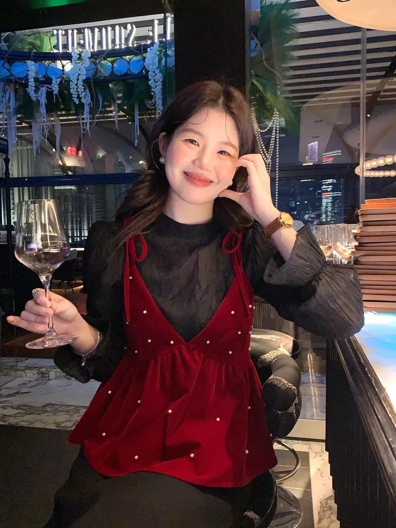 노브랜드 진주 포인트 끈나시 셔츠 2종 세트 상세 이미지 34