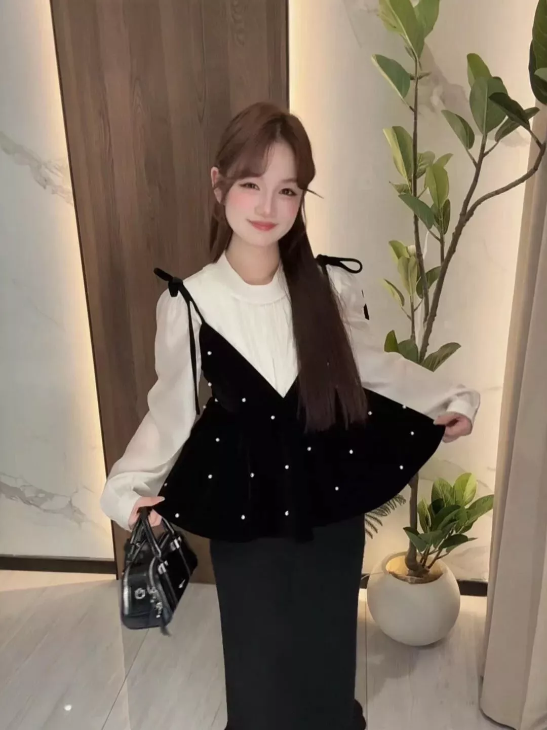 노브랜드 진주 포인트 끈나시 셔츠 2종 세트 상세 이미지 51