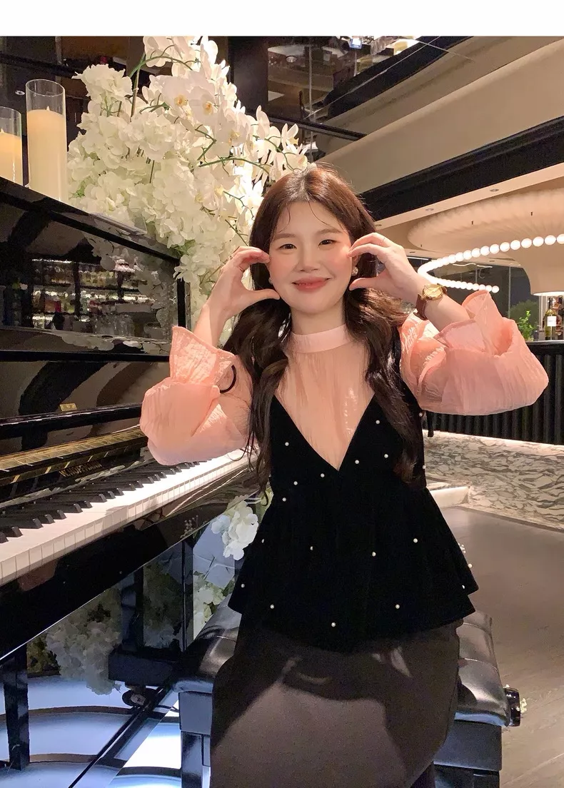 노브랜드 진주 포인트 끈나시 셔츠 2종 세트 상세 이미지 42