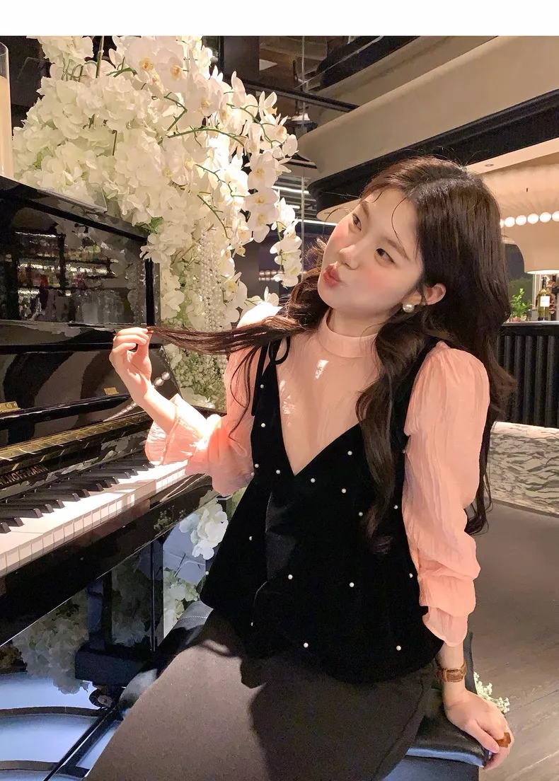 노브랜드 진주 포인트 끈나시 셔츠 2종 세트 상세 이미지 46
