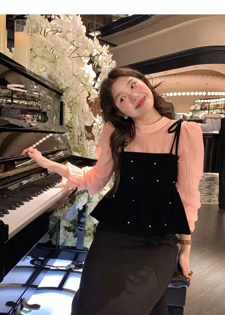 노브랜드 진주 포인트 끈나시 셔츠 2종 세트 상세 이미지 48