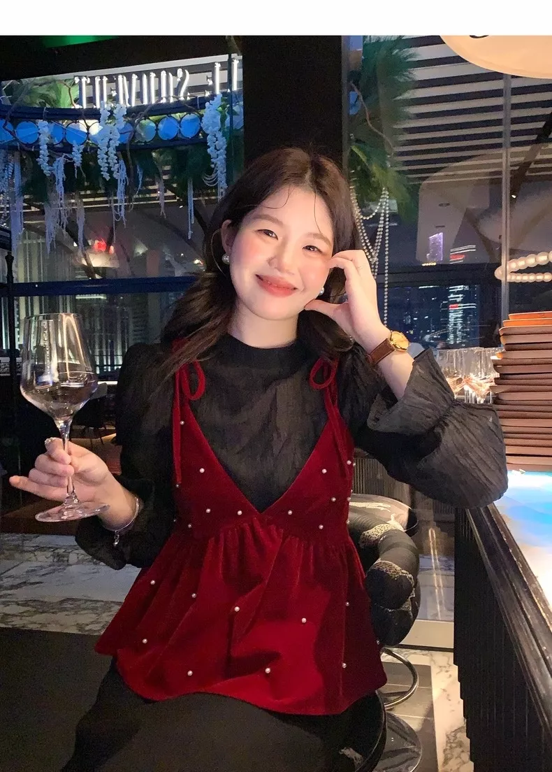 노브랜드 진주 포인트 끈나시 셔츠 2종 세트 상세 이미지 37