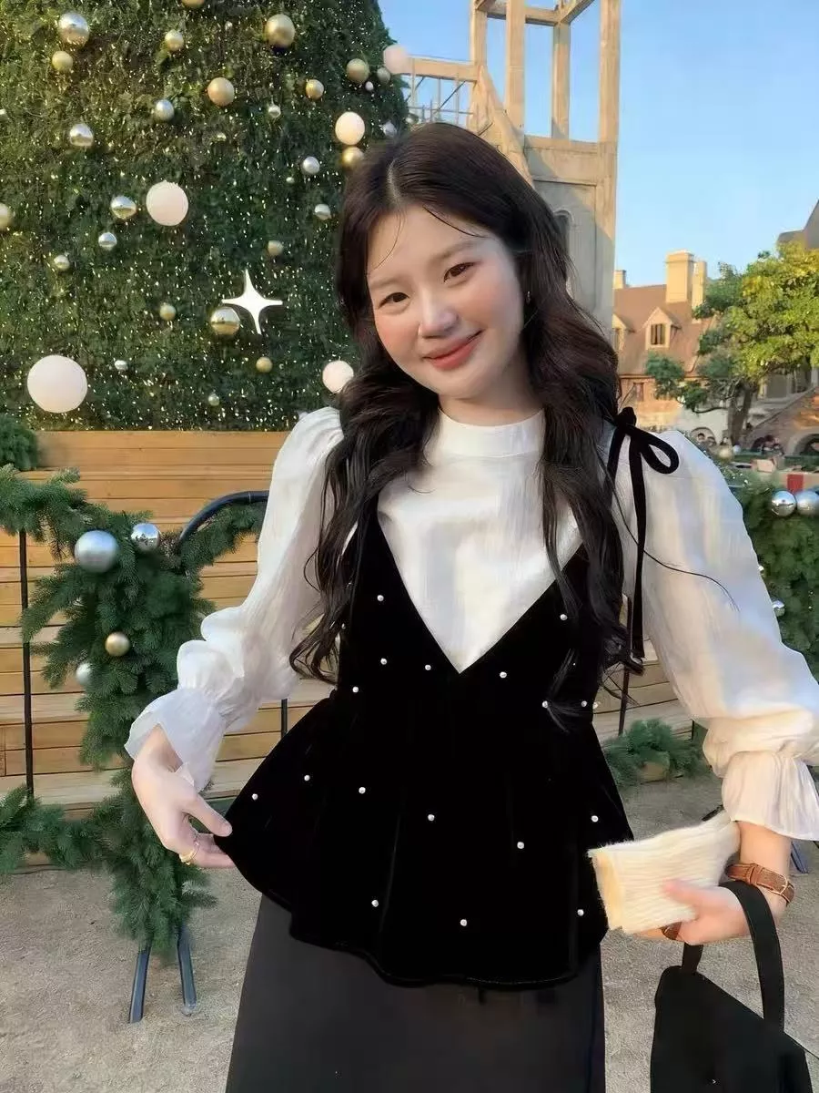 노브랜드 진주 포인트 끈나시 셔츠 2종 세트 상세 이미지 49