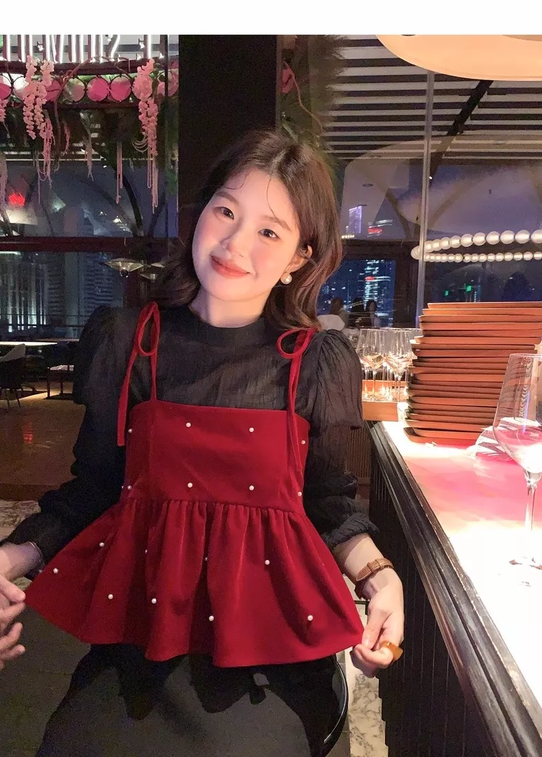 노브랜드 진주 포인트 끈나시 셔츠 2종 세트 상세 이미지 35