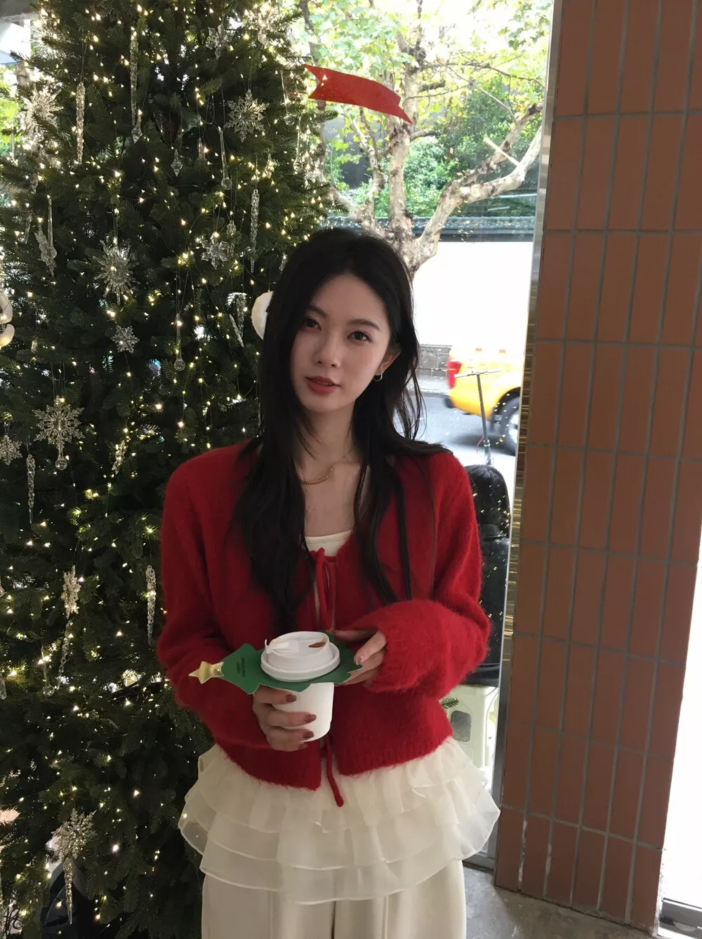 노브랜드 레드 니트 가디건 프릴 나시 2종 세트 상세 이미지 51