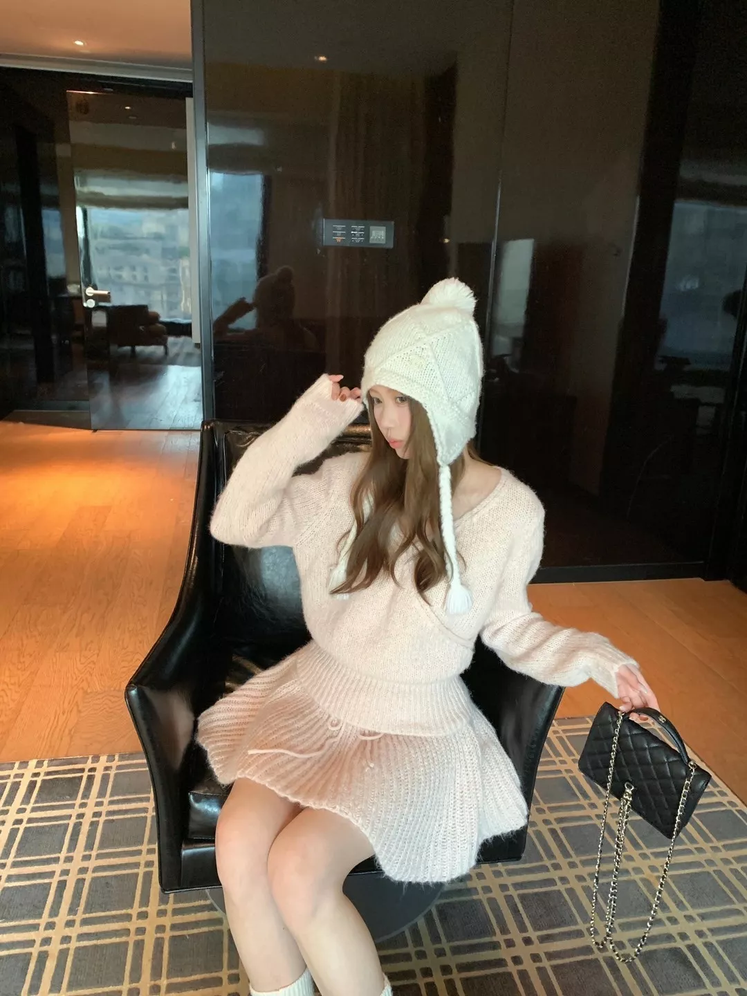 노브랜드 레이스 시스루 이너 탑 니트 상하 세트 상세 이미지 34