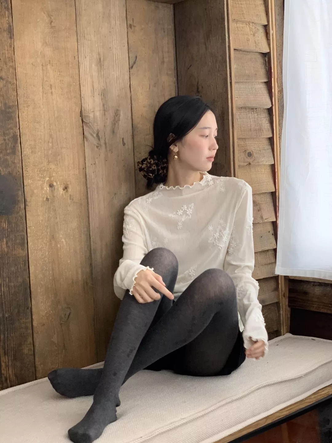노브랜드 레이스 시스루 이너 탑 니트 상하 세트 상세 이미지 38