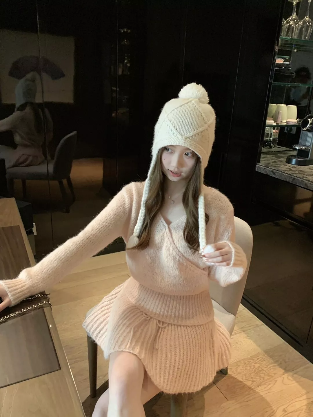 노브랜드 레이스 시스루 이너 탑 니트 상하 세트 상세 이미지 26