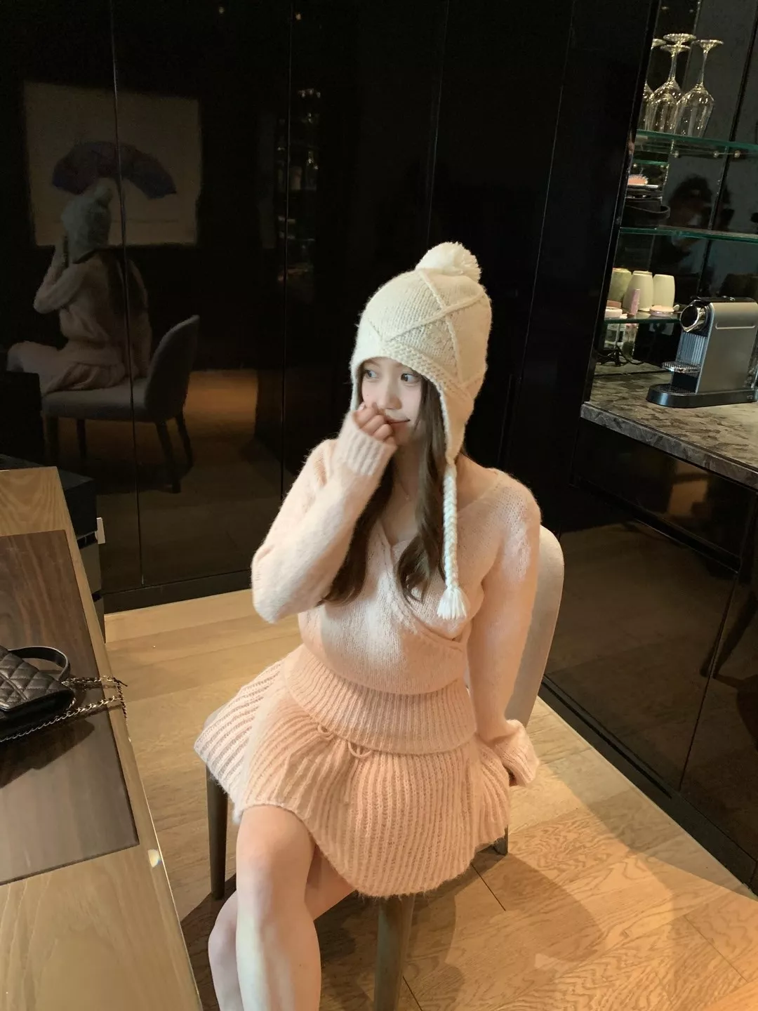 노브랜드 레이스 시스루 이너 탑 니트 상하 세트 상세 이미지 37