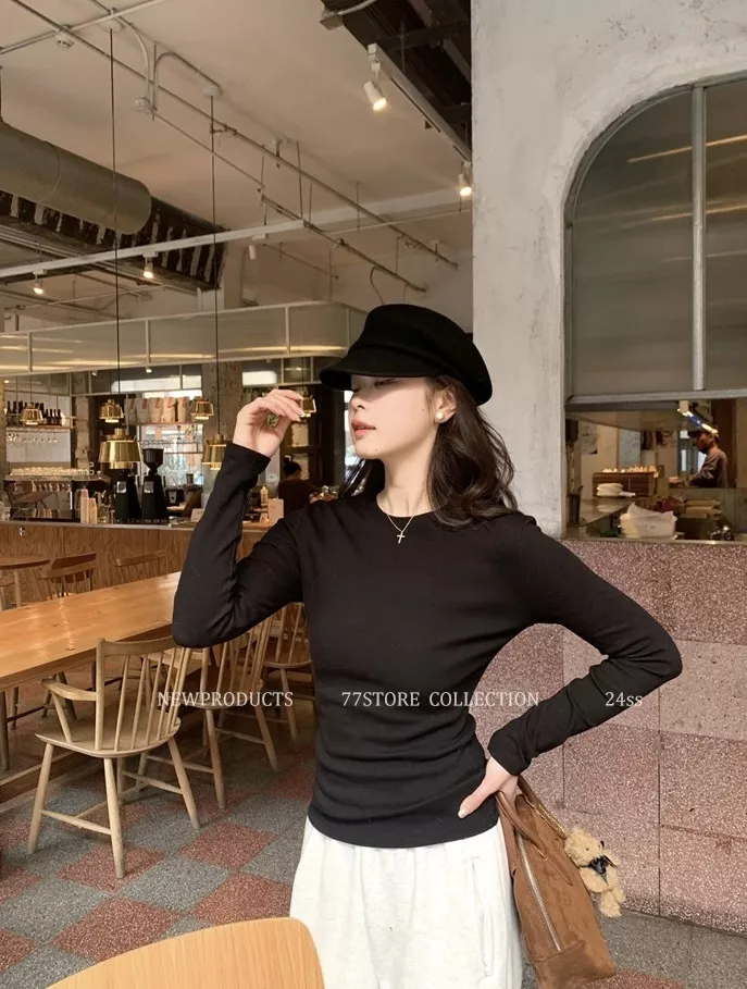 노브랜드 여성 슬림핏 기모 이너 티셔츠 상세 이미지 70
