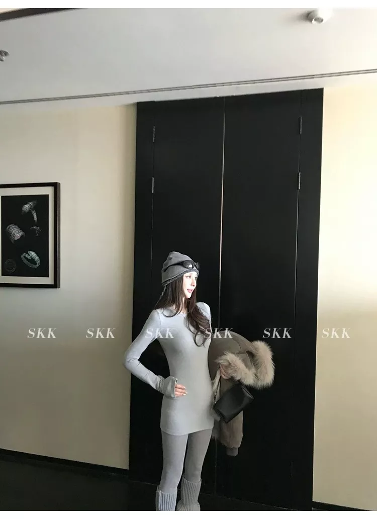 노브랜드 여성 슬림핏 기모 이너 티셔츠 상세 이미지 87
