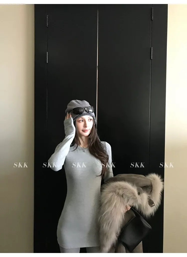 노브랜드 여성 슬림핏 기모 이너 티셔츠 상세 이미지 90
