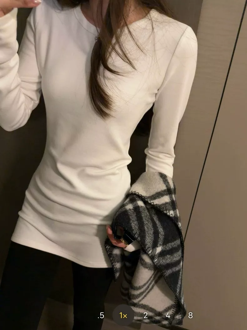 노브랜드 여성 슬림핏 기모 이너 티셔츠 상세 이미지 60