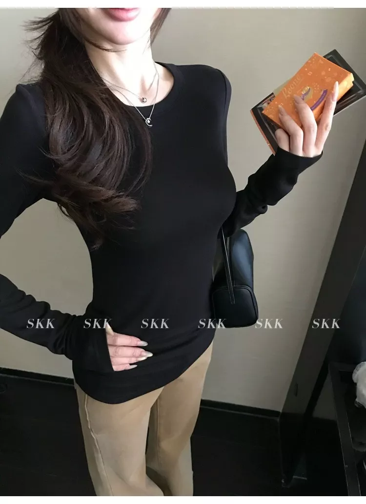 노브랜드 여성 슬림핏 기모 이너 티셔츠 상세 이미지 107