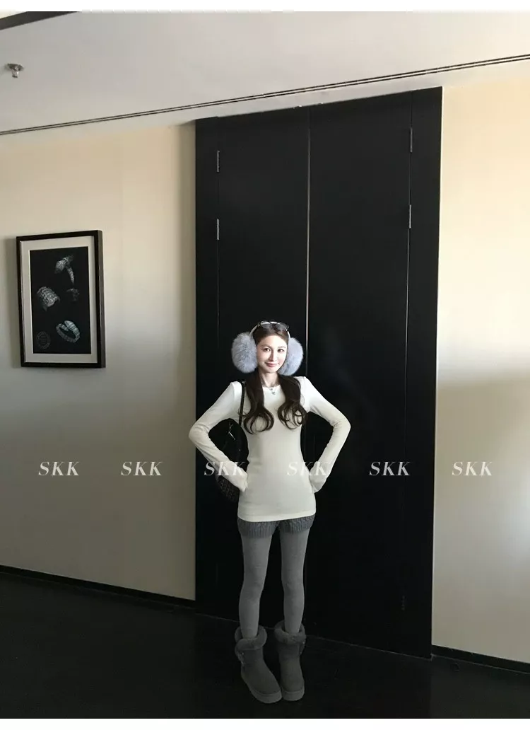 노브랜드 여성 슬림핏 기모 이너 티셔츠 상세 이미지 101