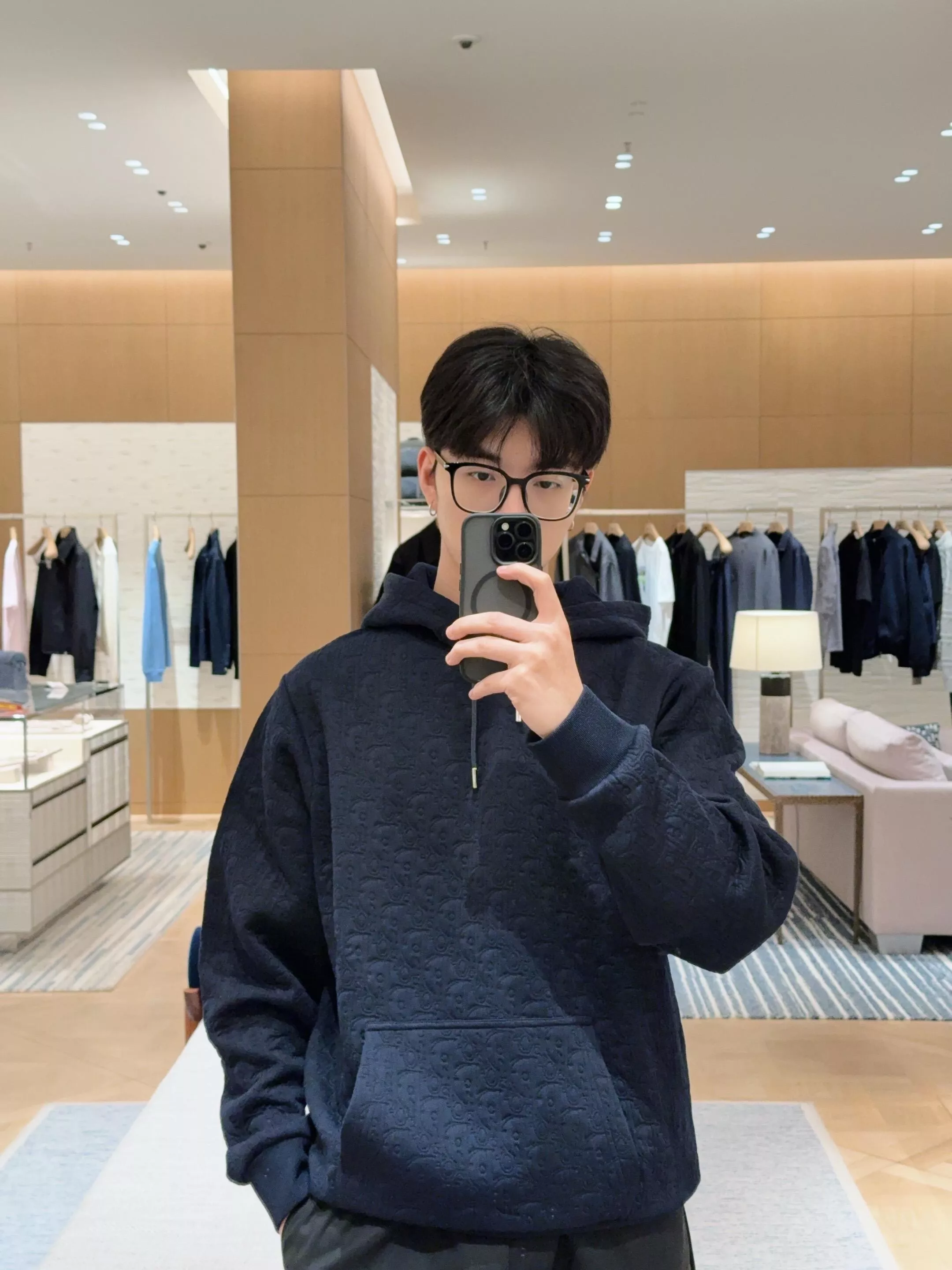디올 오블리크 자카드 후드 상세 이미지 14