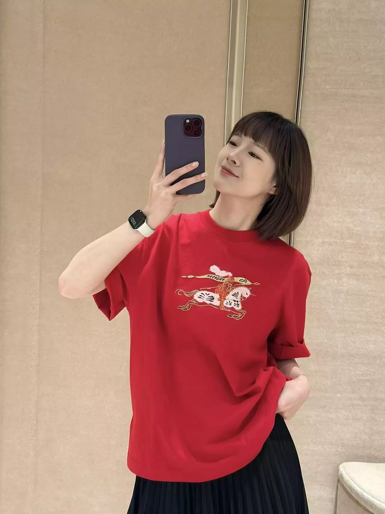 버버리 마술 기수 로고 코튼 반소매 티셔츠 상세 이미지 43