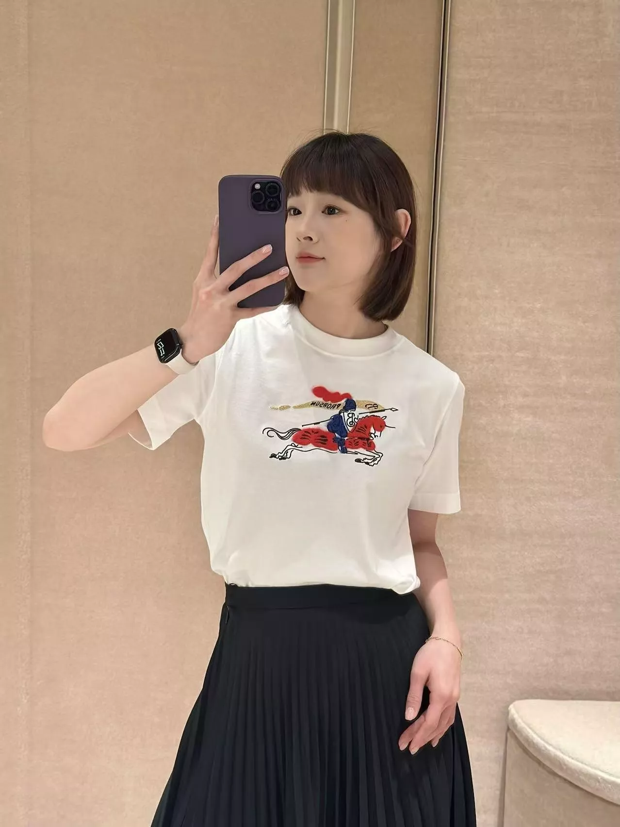 버버리 마술 기수 로고 코튼 반소매 티셔츠 상세 이미지 44