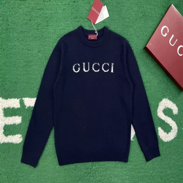 구찌 GUCCI 로고 인타르시아 울 니트