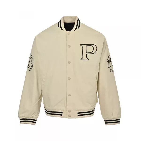 프라다 24FW P 레터 패치 바시티 재킷