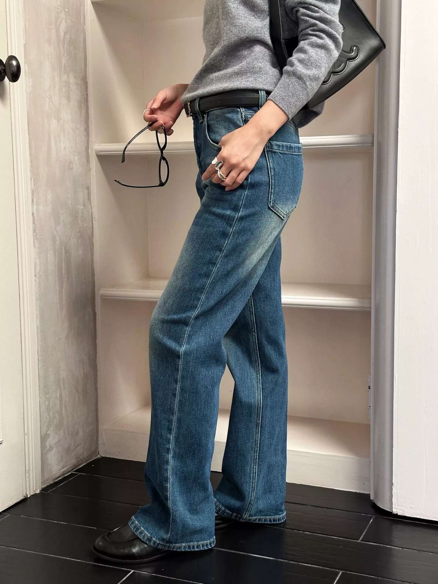 발렌시아가 헤턴 블루 워싱 스트레이트 데님 팬츠 상세 이미지 25