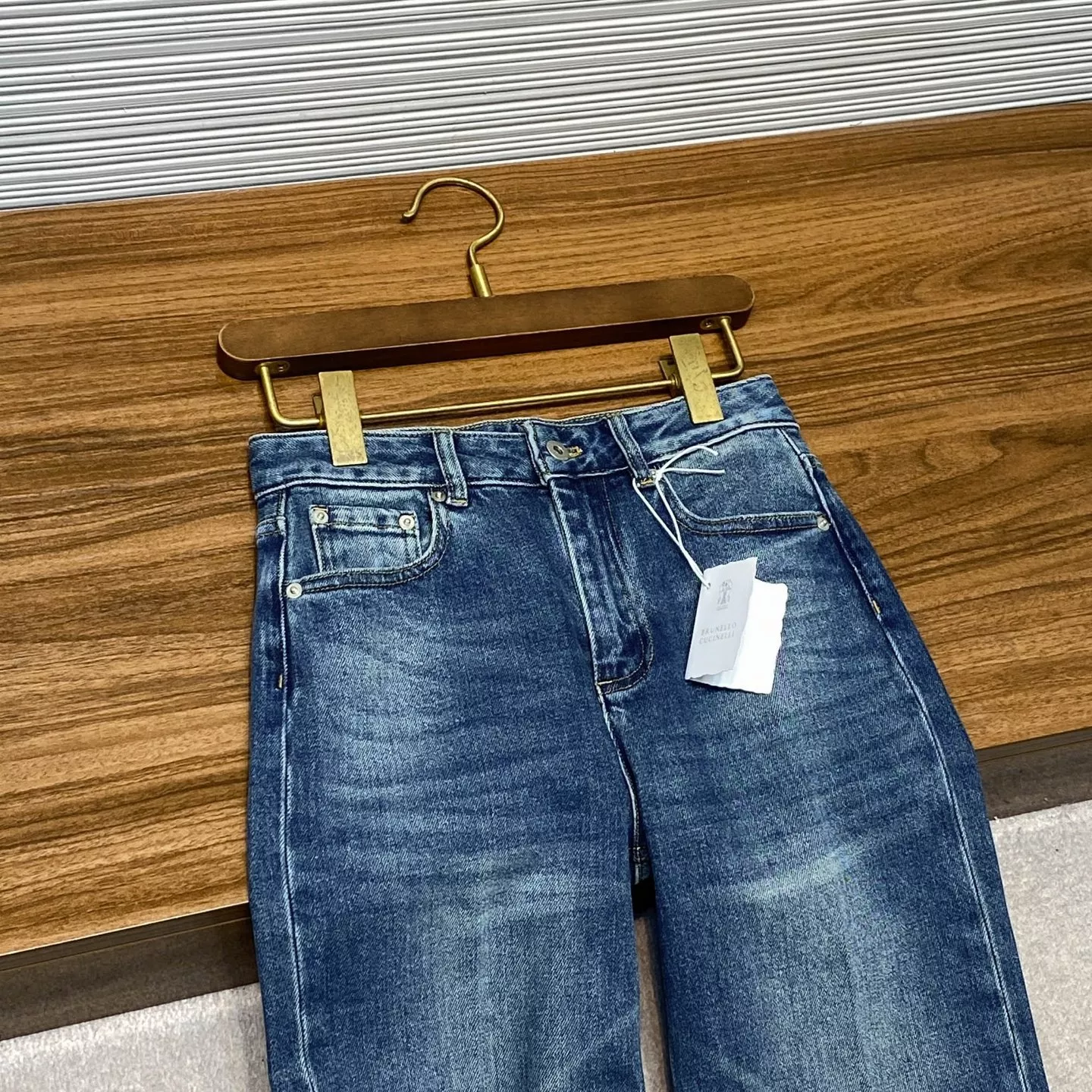발렌시아가 헤턴 블루 워싱 스트레이트 데님 팬츠 상세 이미지 10
