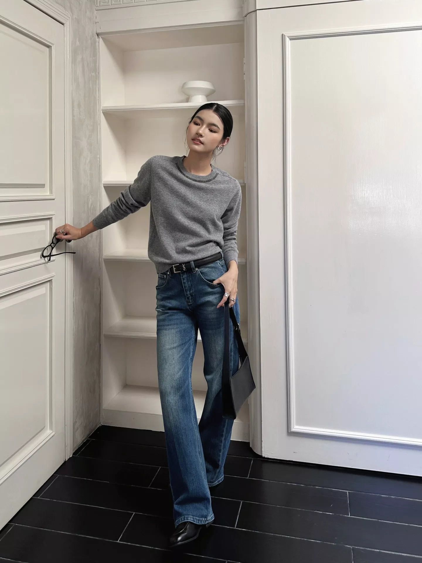 발렌시아가 헤턴 블루 워싱 스트레이트 데님 팬츠 상세 이미지 23