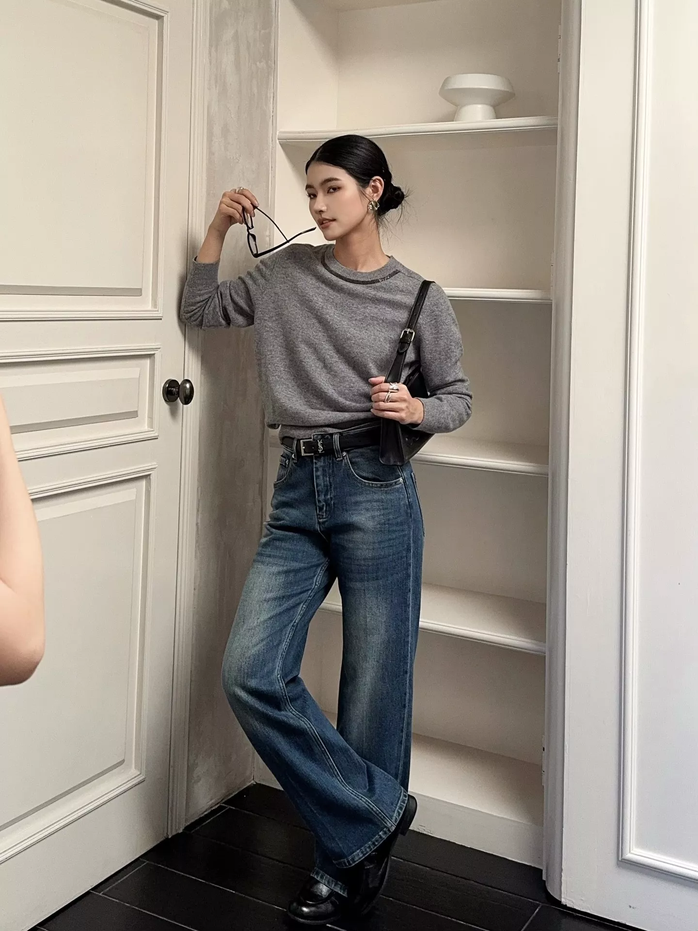 발렌시아가 헤턴 블루 워싱 스트레이트 데님 팬츠 상세 이미지 24