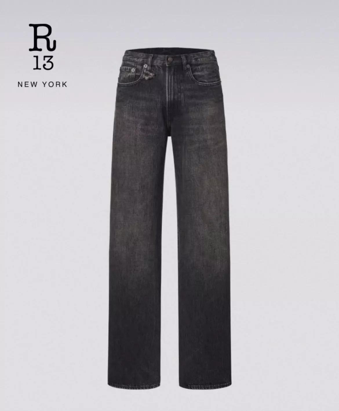 R13 블랙 워싱 하이웨이스트 스트레이트 데님 팬츠 상세 이미지 26