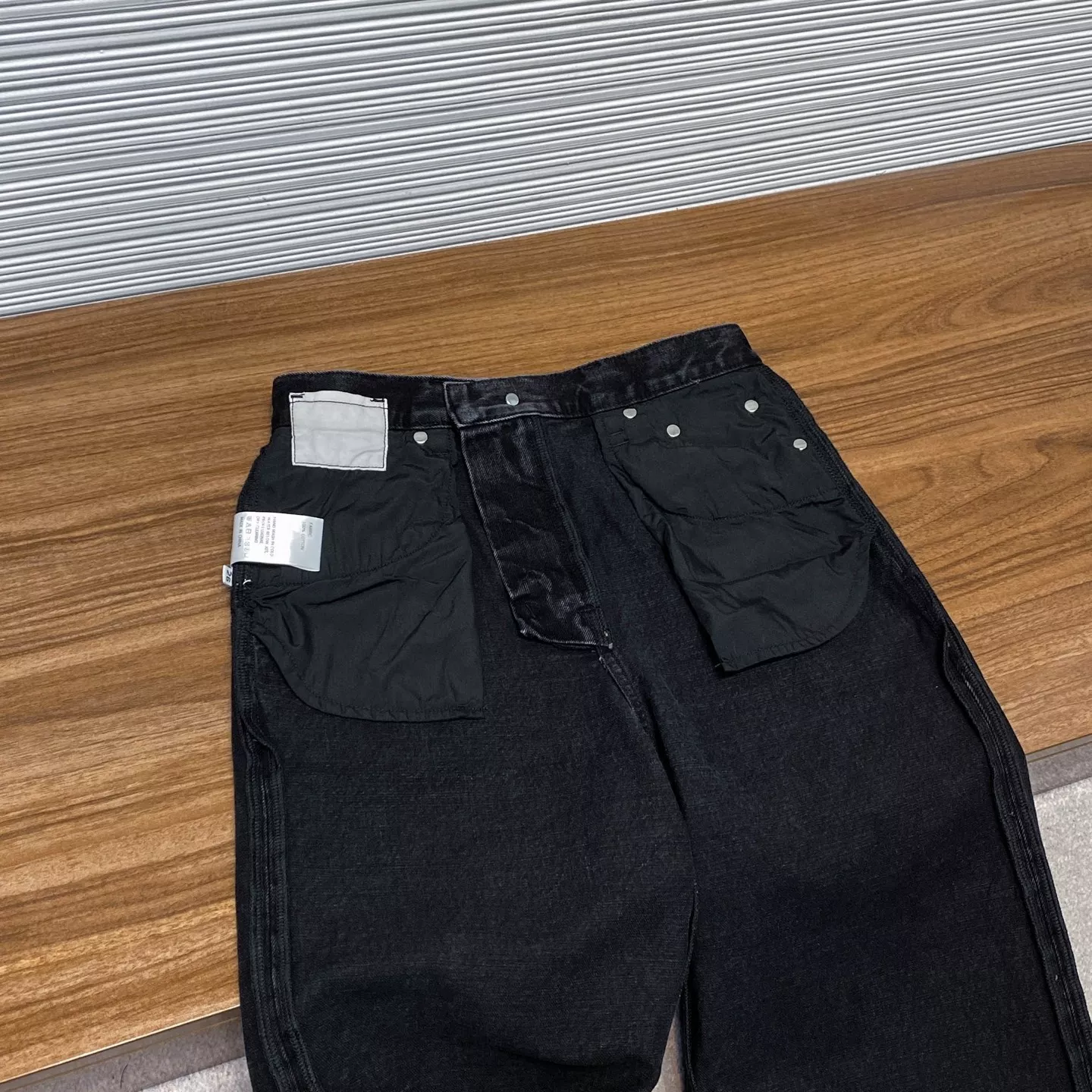 R13 블랙 워싱 하이웨이스트 스트레이트 데님 팬츠 상세 이미지 16