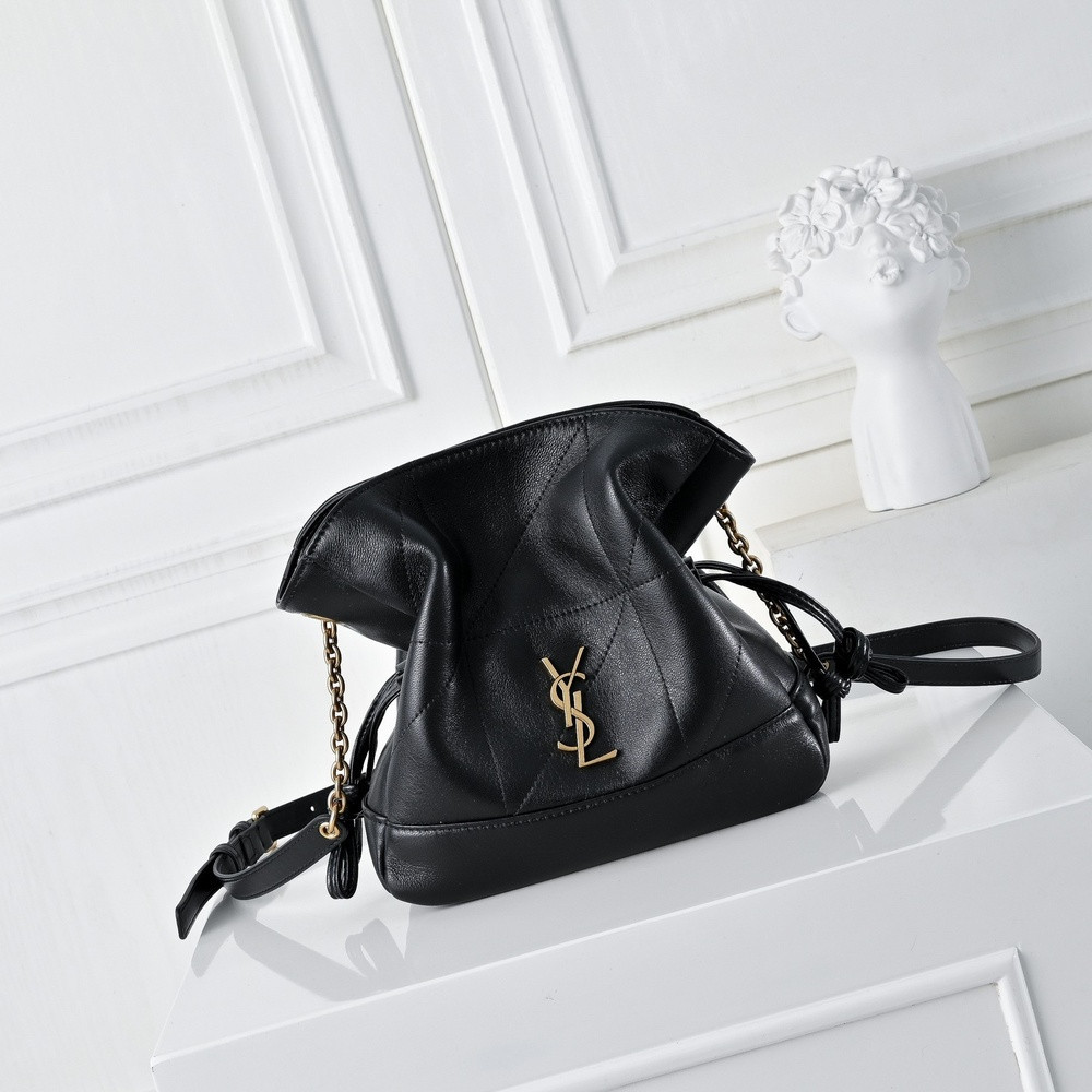 입생로랑 YSL 제이미 퀼팅 복조리 드로스트링 체인 미니백
