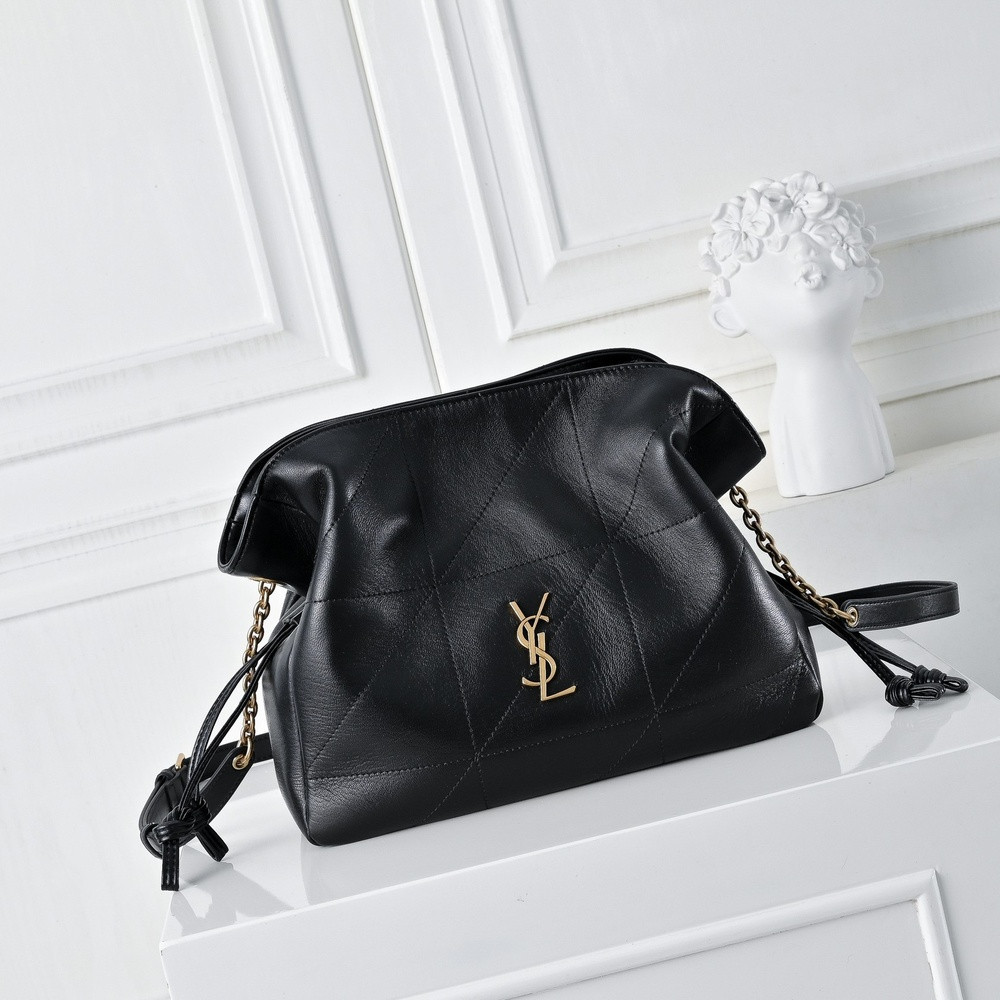 입생로랑 YSL 퀼팅 로고 체인 스트랩 복주머니백 스몰