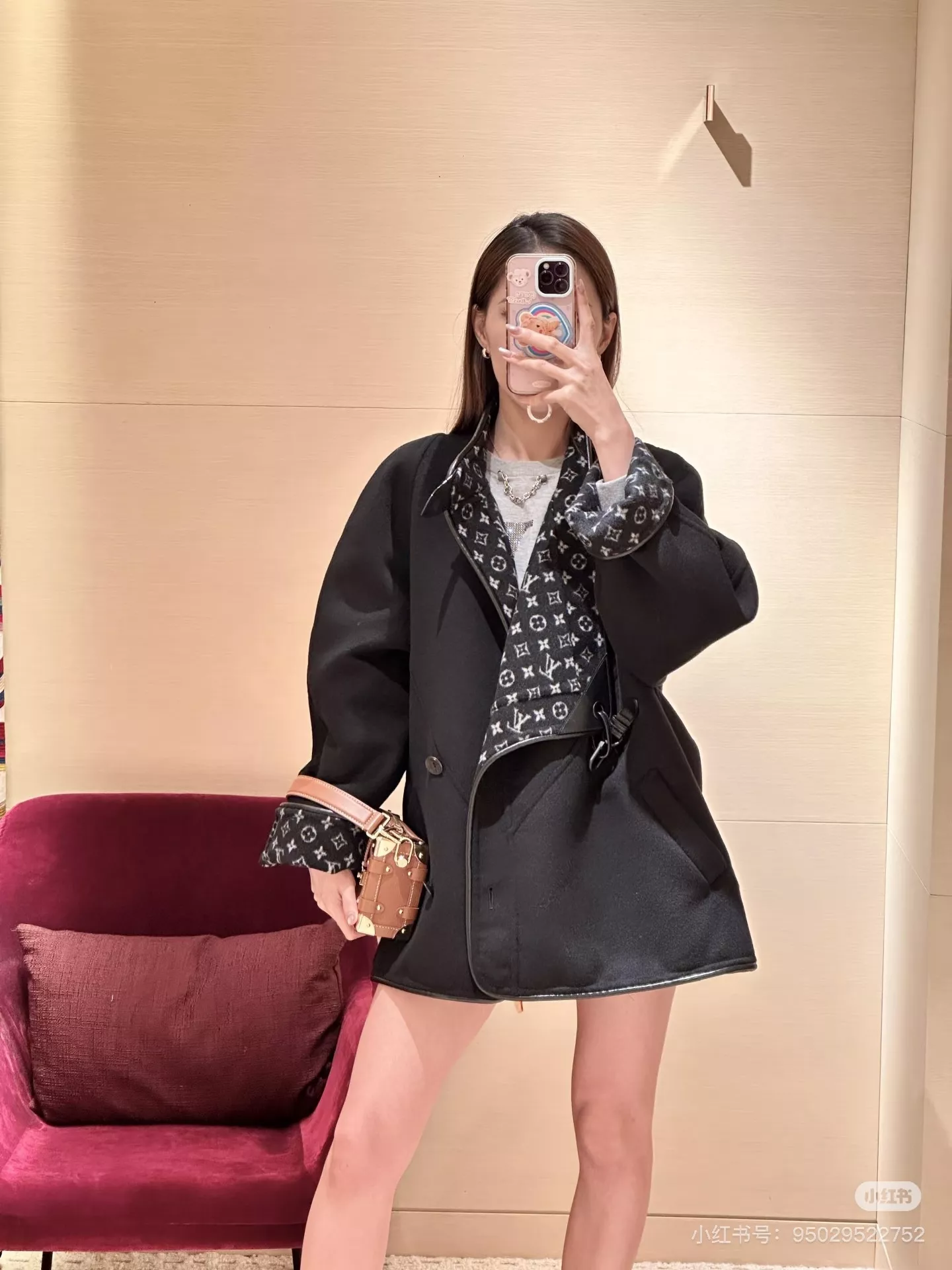 루이비통 모노그램 자카드 리버서블 후크 클로저 코트 상세 이미지 94