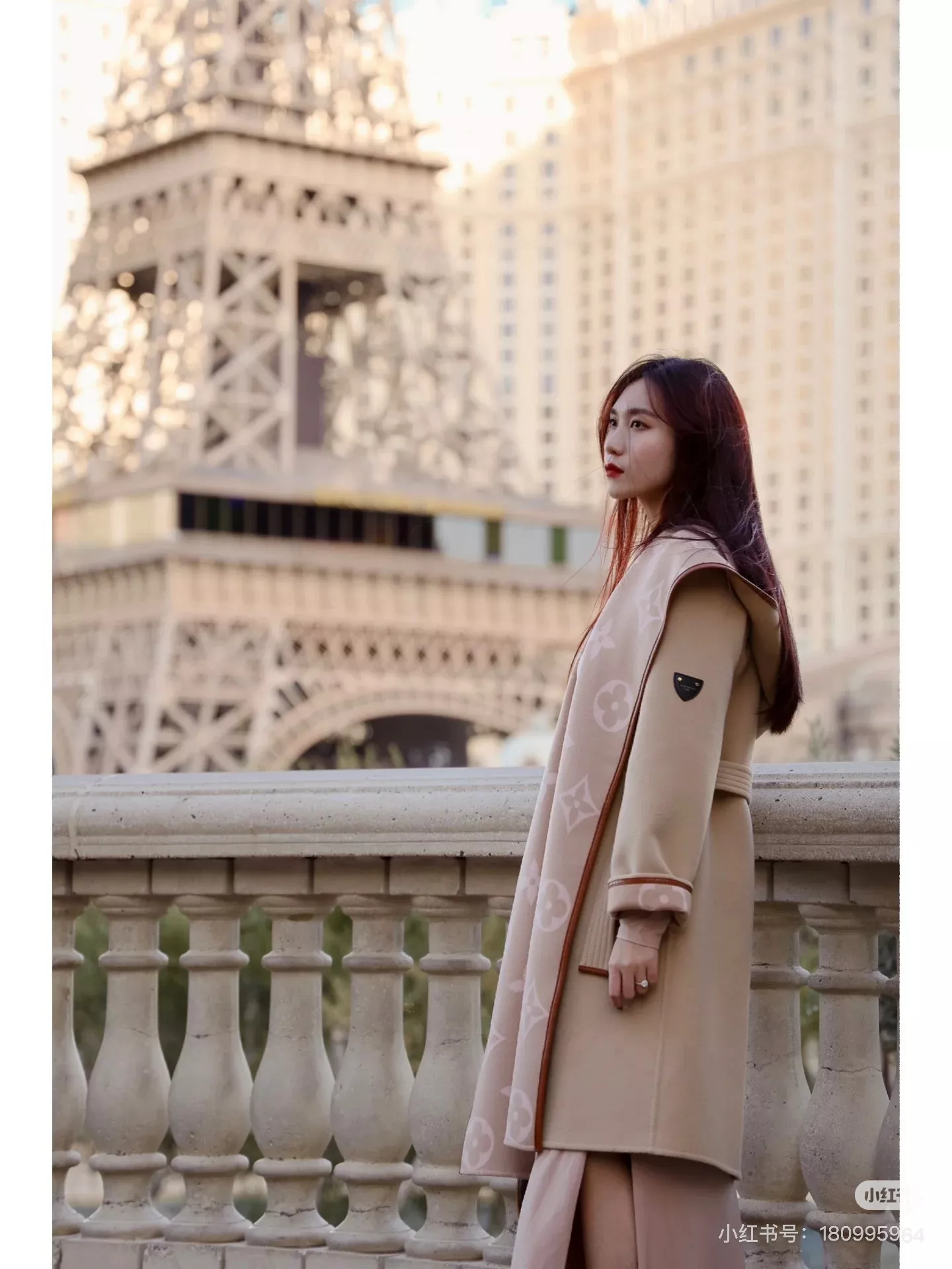 루이비통 모노그램 자카드 후드 벨트 롱 코트 상세 이미지 65