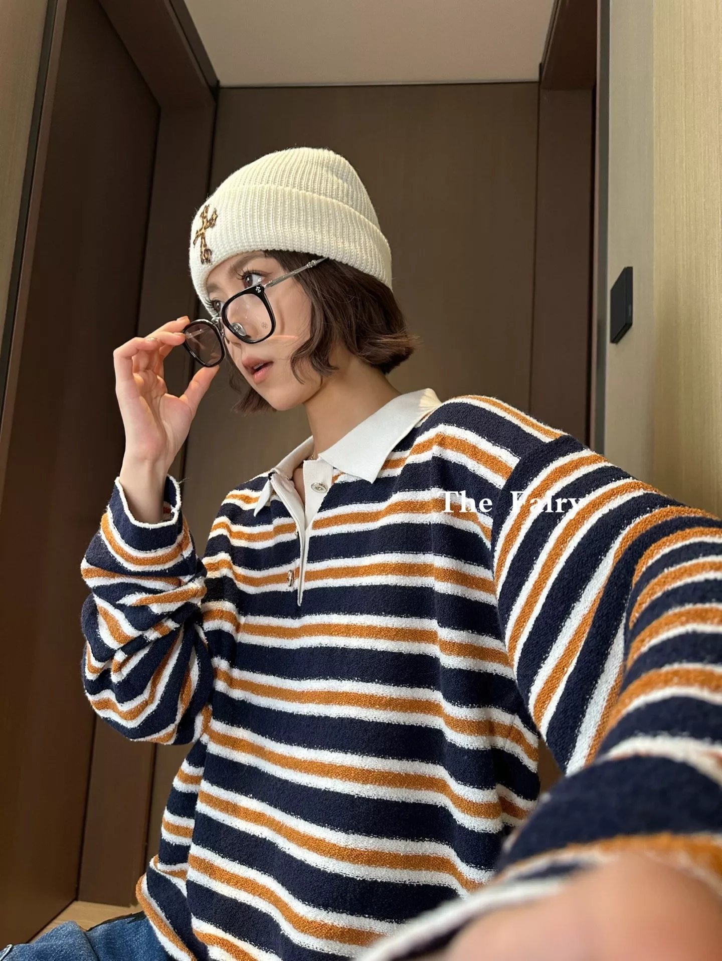 크롬하츠 레오파드 십자가 패치 울 니트 비니 상세 이미지 12