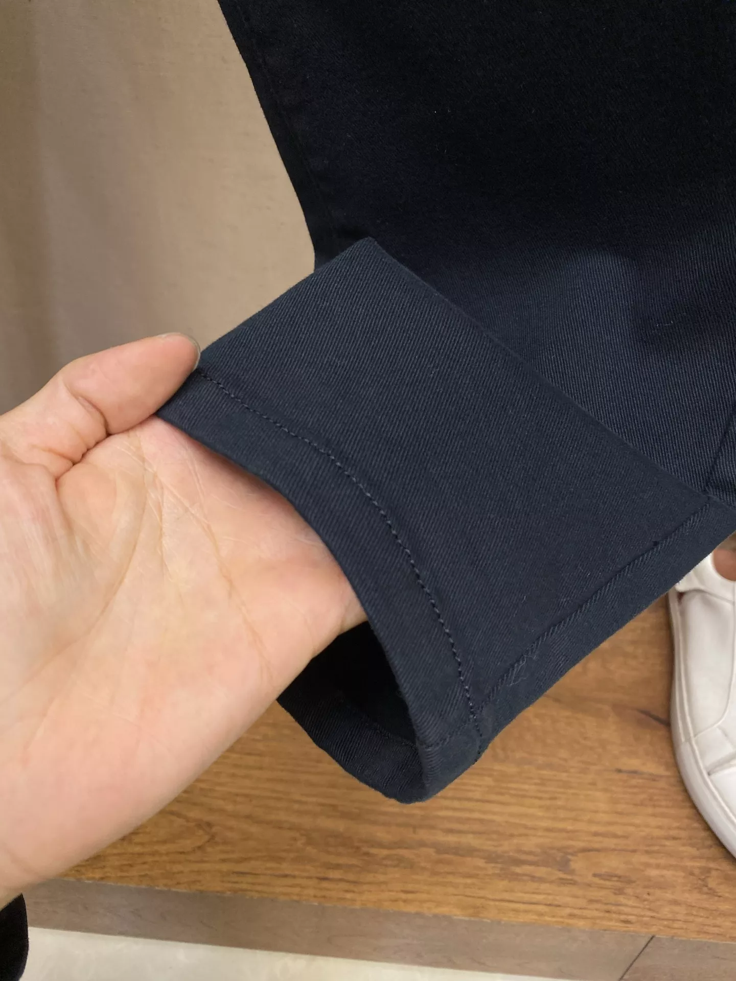 발렌티노 블루잉크 기모 코튼 스트레이트 팬츠 상세 이미지 9