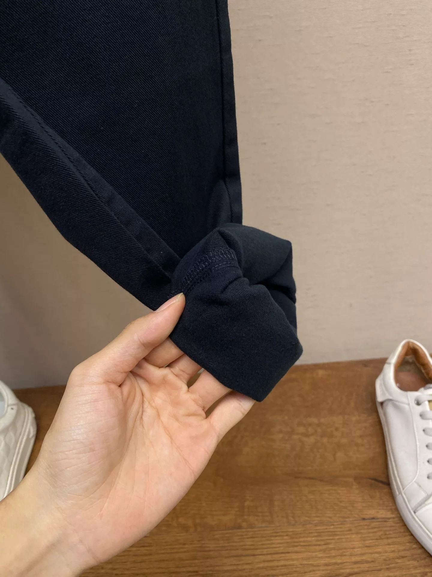 발렌티노 블루잉크 기모 코튼 스트레이트 팬츠 상세 이미지 8