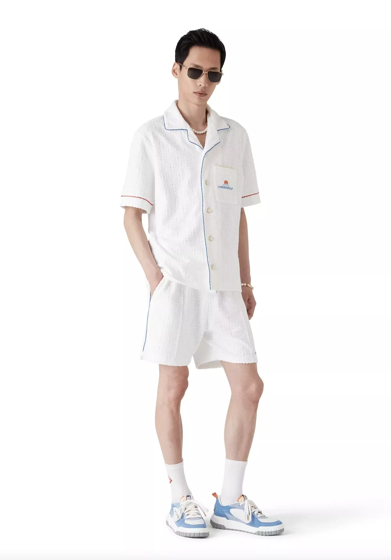 카사블랑카 2025SS 스노우마운틴 자카드 자수 반소매 셔츠 상세 이미지 14