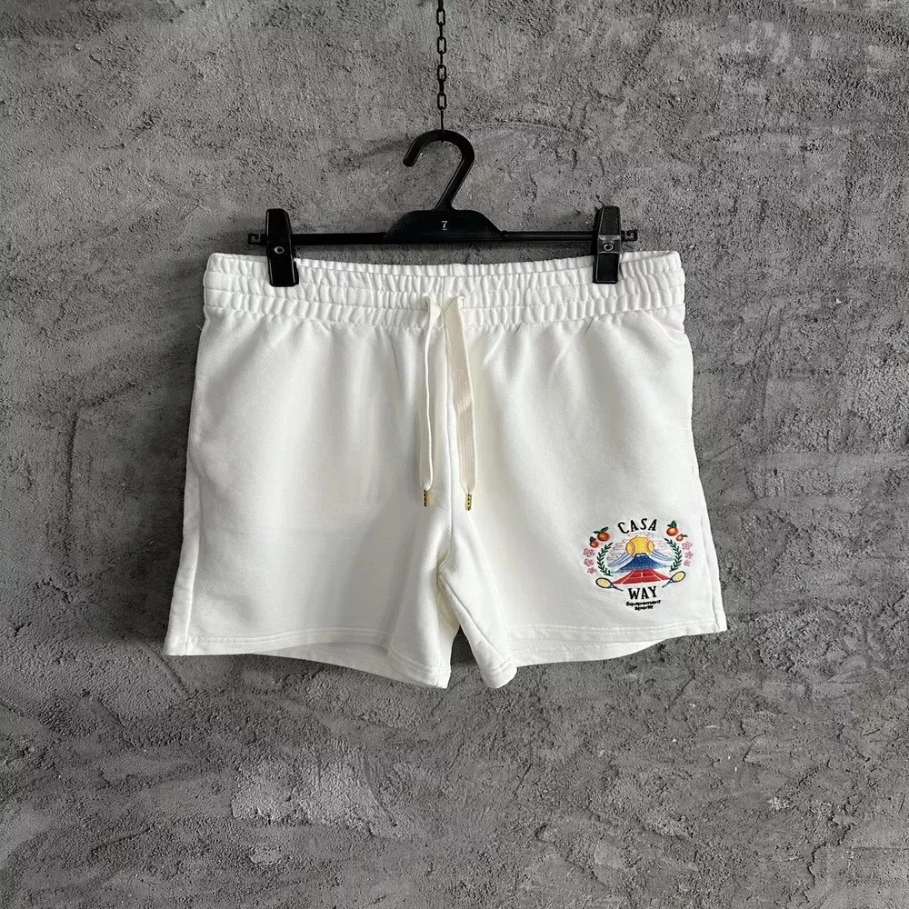 카사블랑카 2025SS 테니스 자수 코튼 쇼츠