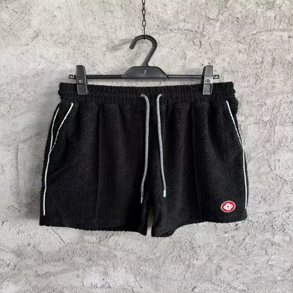 카사블랑카 2025SS 블랙 자카드 타월 자수 하프 팬츠