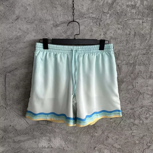 카사블랑카 2024SS 웨이브 패턴 실크 쇼츠