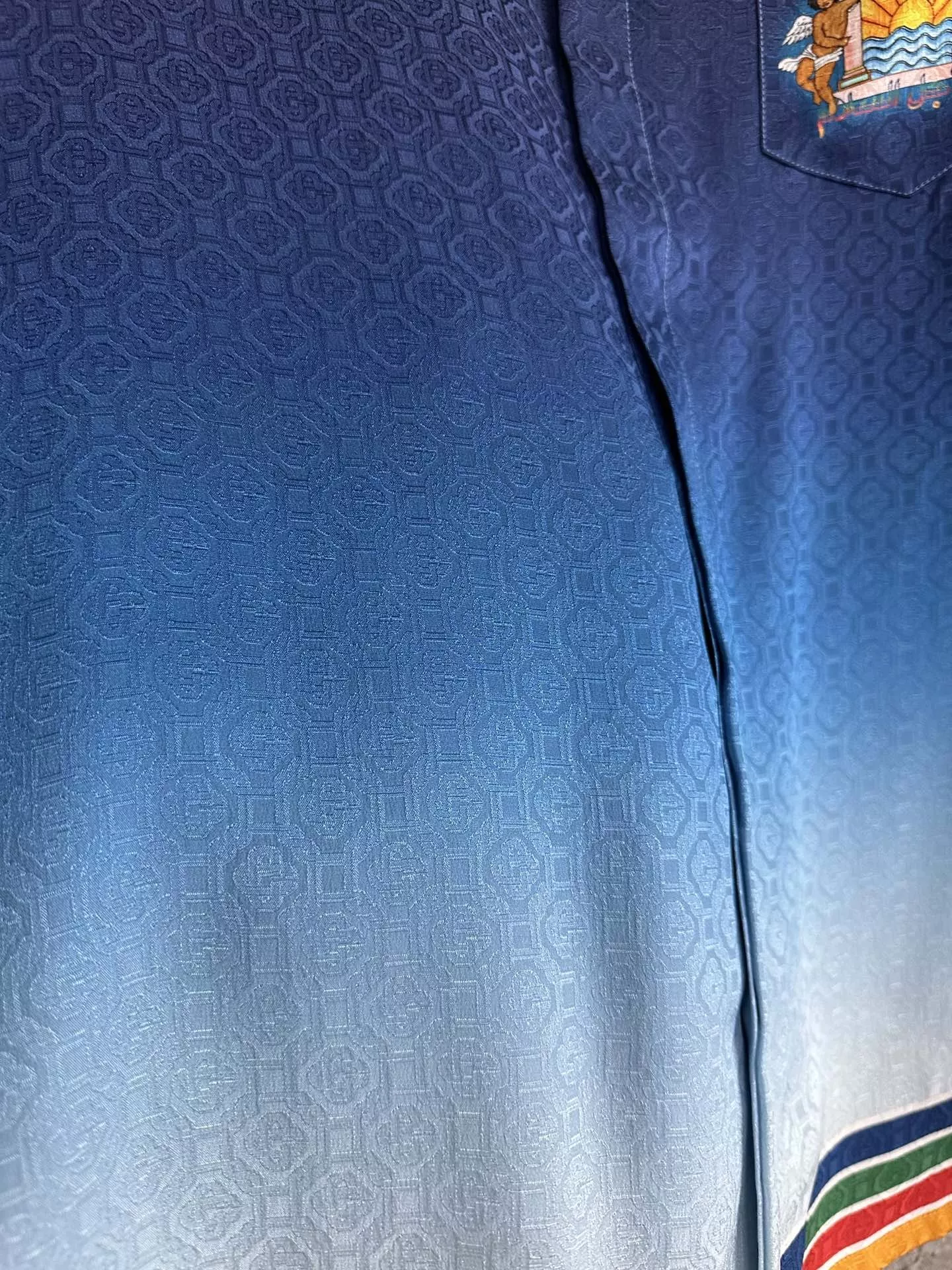 카사블랑카 엔젤 그래픽 자카드 실크 반소매 셔츠 상세 이미지 6